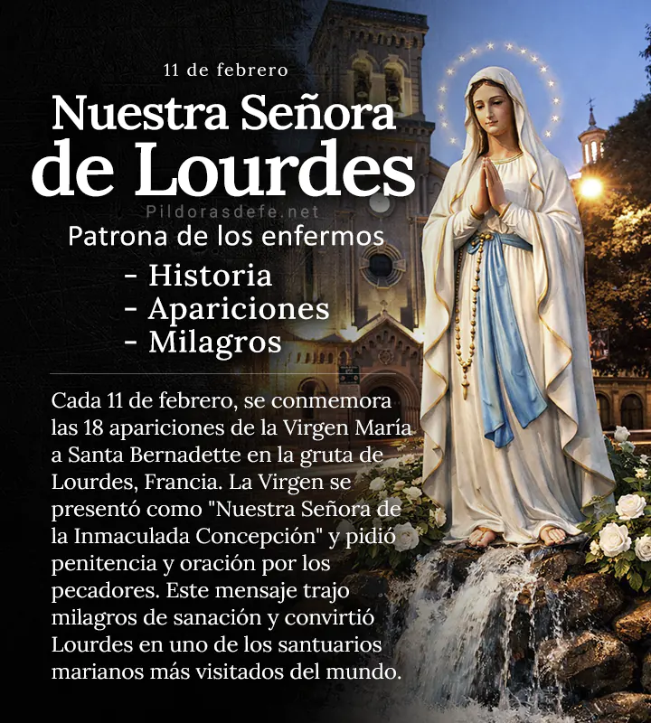 Nuestra Señora de Lourdes Patrona de los enfermos: Virgen de Lourdes de la Inmaculada Concepción